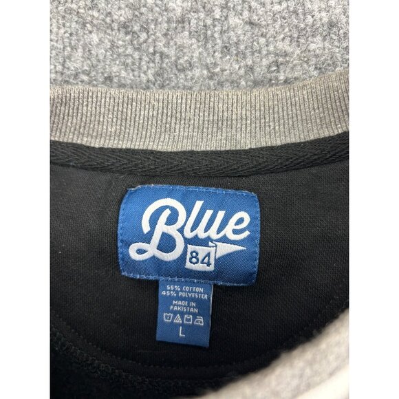 Blue 84 Oregon Ducks Sweater Large Black Embroidered Logo Pullover Football - Picture 2 of 8